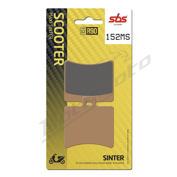 SBS MS Scooter Maxi 152MS Sintered Brake Pads Aprilia / Beta / Derbi  Keeway / Malaguti 50-500cc 99-19