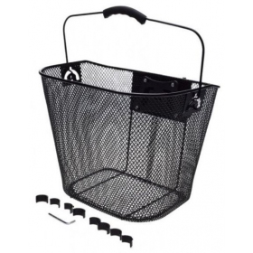 Handlebar basket with handle for bicycle 340x240x260 mm