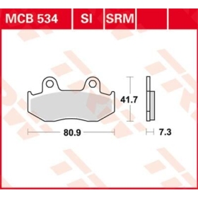 TRW All Round Sintered Metal MCB534 Brake Pads Benelli / Honda 80-600cc 83-20