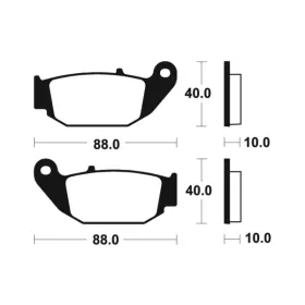 TECNIUM Street Organic Brake pads MA415 CF Moto / Honda / Suzuki 125-400cc 12-24