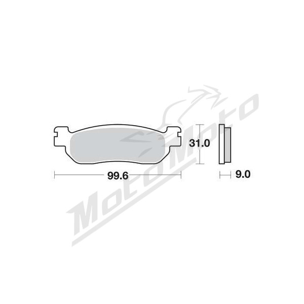 TRW Brake pads front/rear 30,95x96,6x9mm Italjet / Linhai / Yamaha 125-1000 99-16