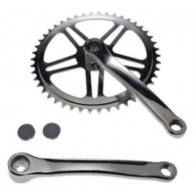 FRONT SPROCKET WITH CRANKS 46T SQUARE 170mm SILVER