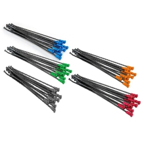 KITE Rear Wheel Spoke And Nipple Replacement Kit Black 19" 12vnt.