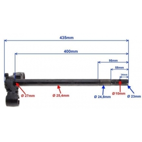 Priekinės šakės tiltelis universalus Ø27 435mm