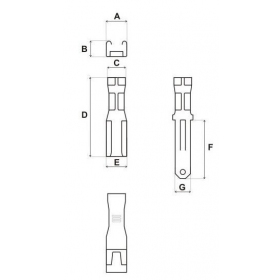 Quick splice male / female wire connectors I version 100pcs