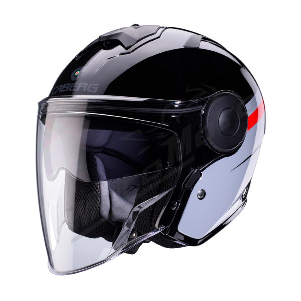 Open Jet Helmet Caberg Soho Zephyr Black/Grey/Red