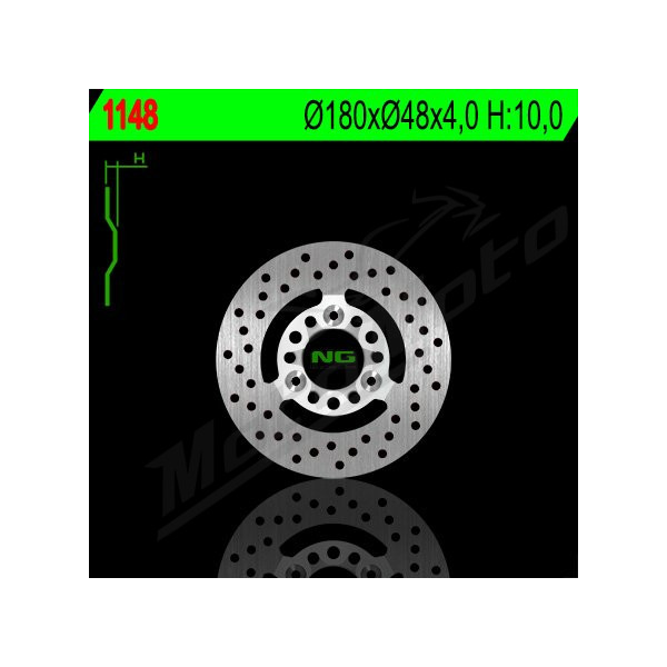 NG Front Fixed Brake Disc 180X48X4mm Yamaha BW'S / Zuma 100cc 99-05
