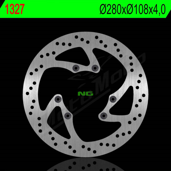 NG BRAKES Front Fixed Brake Disc 280mm Derbi / Motorhispania / Rieju 50-125cc 04-19