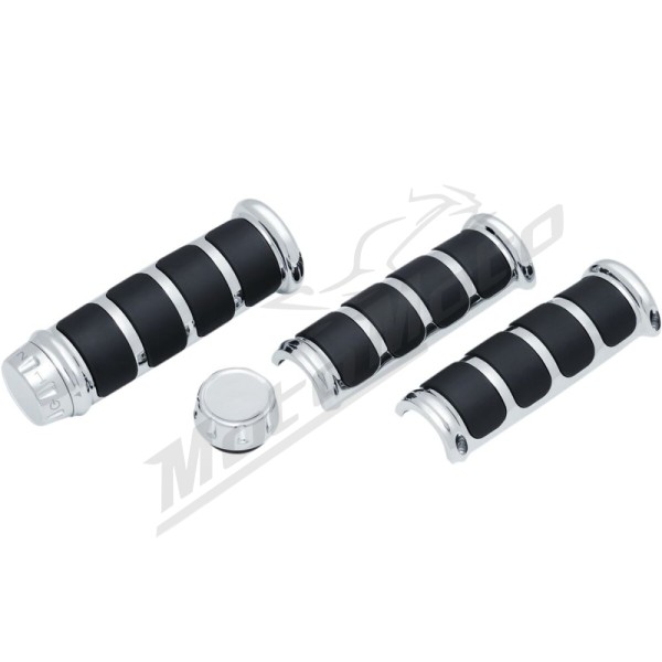 KURYAKYN Trijų dalių ISO šildomų rankenėlių dangteliai Harley Davidson FLDE / FLFB / FLS / FXST / FXBB 1584/1923 10-25