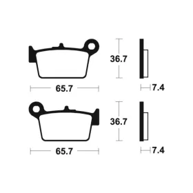 TECNIUM Street Organic Brake pads - MA361 Beta ALP / ART / M4 / RR / RRT / Urban 50-350cc 05-24
