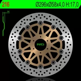 NG BRAKES 216 Round Floating Brake Disc HONDA CB / CBR / VFR / VTR 400-1000 82-06