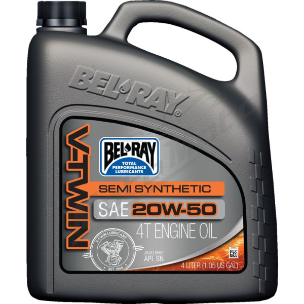 Alyva BEL-RAY V-Twin 20W50 Pusiau sintetinė - 4T - 4L