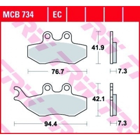 STABDŽIŲ TRINKELĖS TRW MCB734 STANDARD