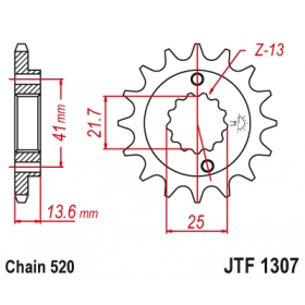 Front sprocket JTF1307