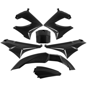 Plastikų Komplektas TNT Juodas Derbi Senda R / SM 50, Gilera RCR / SMT 50 00-10