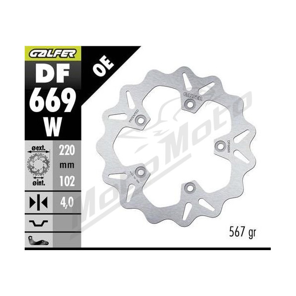 GALFER Rear brake disc Aprilia RS / RSV 125-1000 92-24