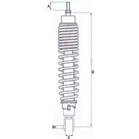 Rear adjustable shock absorber GILERA RUNNER 125-200cc 4T 99-07 316mm Ø14 M8