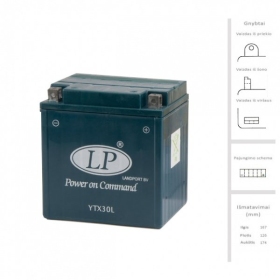 LANDPORT  Accumulator 30 Ah 385A EN 12V LTX30L