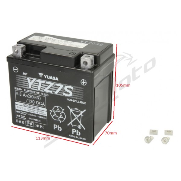 Batterie moto 12V 6Ah POWEROAD YTZ7S - Cdiscount Auto