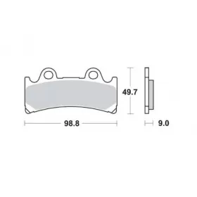 STABDŽIŲ TRINKELĖS FERODO FDB864P / MCB656 STANDARD PLATINUM