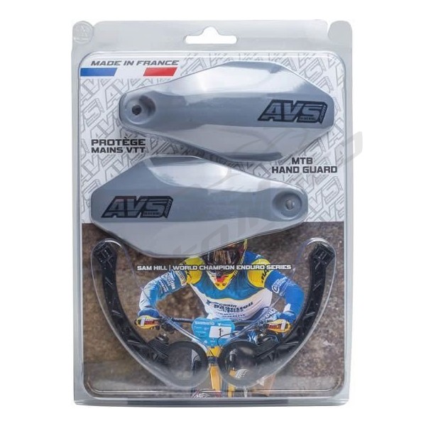 AVS RACING Handguards Kit with Aluminium supports Grey