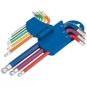 DRAPER Metric Coloured Hex and Ball End Key Set 9 pieces