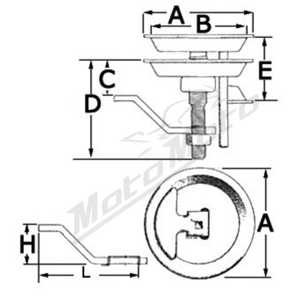 Osculati SS rise floor pull diam. 70mm