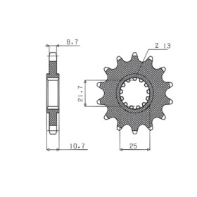 SUNSTAR 530 Front sprocket JTF580