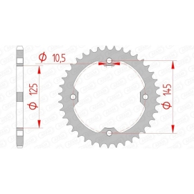 AFAM Steel Standard Rear Sprocket 520 36-43 teeth