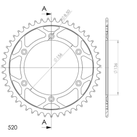 Supersprox Steel Rear sprocket GasGas / Husqvarna Black 47t