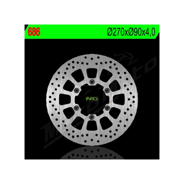 NG BRAKES Priekinis fiksuotas stabdžių diskas 270mm Malaguti Centro / Madison / Password 125-500cc 01-10