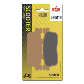 SBS MS Scooter Maxi 195MS Sintered Brake Pads Kymco / Peugeot / Yamaha 125-400cc 06-24