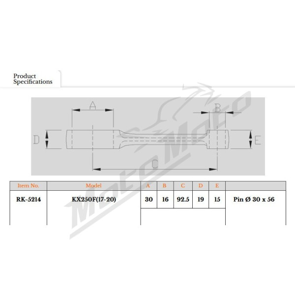 Royal Rods connecting rod Kawasaki KXF 250 17–20