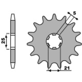 PBR Steel Standard Front Sprocket 567 - 530 YAMAHA RD 250 1976 / 1979