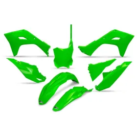UFO Plastikų kompl. neoninis žalias Kawasaki KX 250-450F 24-25