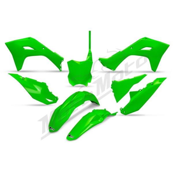 UFO Plastics set neon green Kawasaki KX 250-450F 24-25
