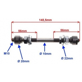 Front wheel axle set 148,5x10mm