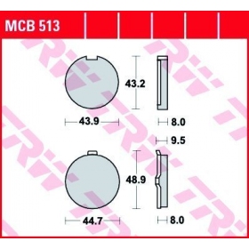 BRAKE PADS TRW MCB513 STANDARD