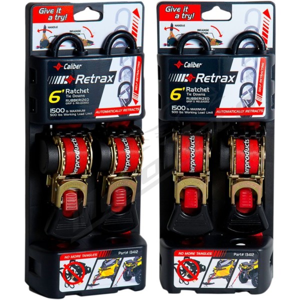 Straps CALIBER Retrax™ TIE DOWN 6' SELF REWIND