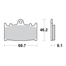 Sbs kh158 evo stabdžių trinkelės Suzuki / Kawasaki 250-2000 89-18