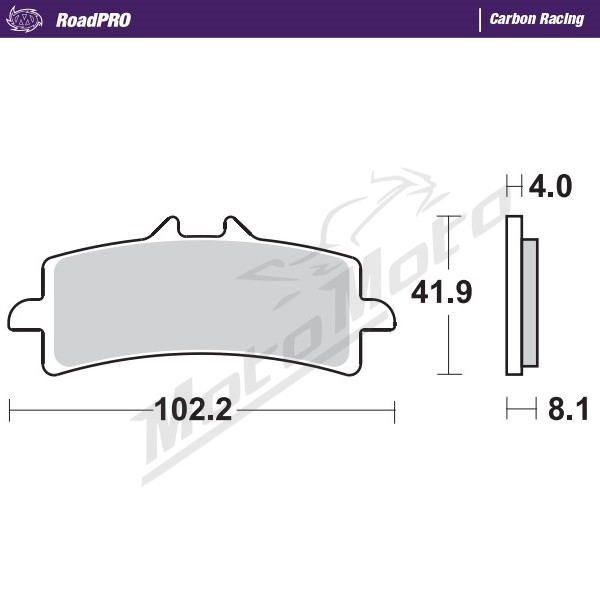MOTO-MASTER Carbon Racing Front Brake Pads Aprilia / Bimota / BMW / Honda / Moto Morini / Triumph 675-1400 08-26 