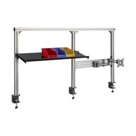 Biketec Solid aluminum workbench wall with monitor arm