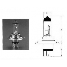 Light bulb 12V 35/35W H4 HS1 P43T / 1pc