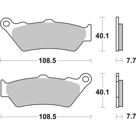 SBS Street 176CT Scooter Carbon Tech Organic Brake Pads Front BMW C1 / Malauti Madison 125-250 00-11