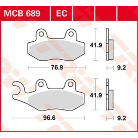 TRW All Round Sintered Metal Brake Pads AEON / Benelli / Daelim / Generic / Honda / Kreidler / Kymco / Mash / MZ / Peugeot / Royal Enfield 50-500cc 95-23