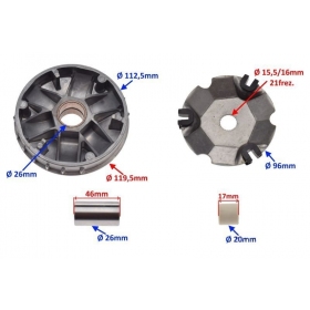 VARIATORIAUS KOMPL. GILERA / PIAGGIO 125-150cc 4T Ø 16mm