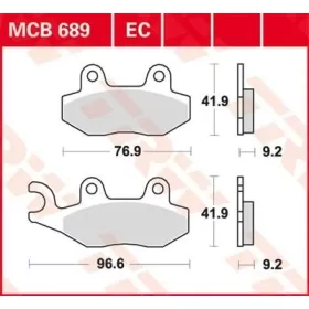 TRW All Round Sintered Metal Brake Pads AEON / Benelli / Daelim / Generic / Honda / Kreidler / Kymco / Mash / MZ / Peugeot / Royal Enfield 50-500cc 95-23