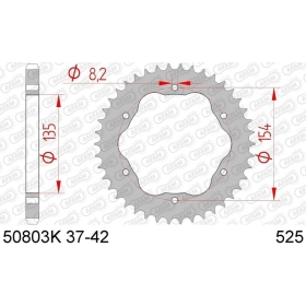 AFAM grandinės komplektas 525XHR3 15/42 Super-Reinforced ​​​​​​​DUCATI STREETFIGHTER V4 1100cc 20-24
