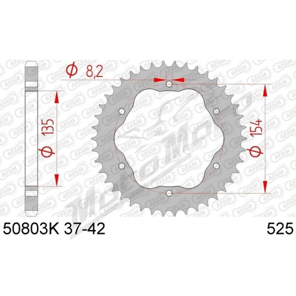 AFAM Chain Kit 525XHR3 15/42 Super-Reinforced ​​​​​​​DUCATI STREETFIGHTER V4 1100cc 20-24