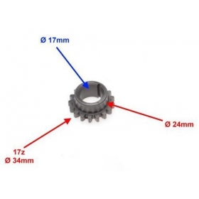 Oil pump gear ROMET ZETKA 17teeth